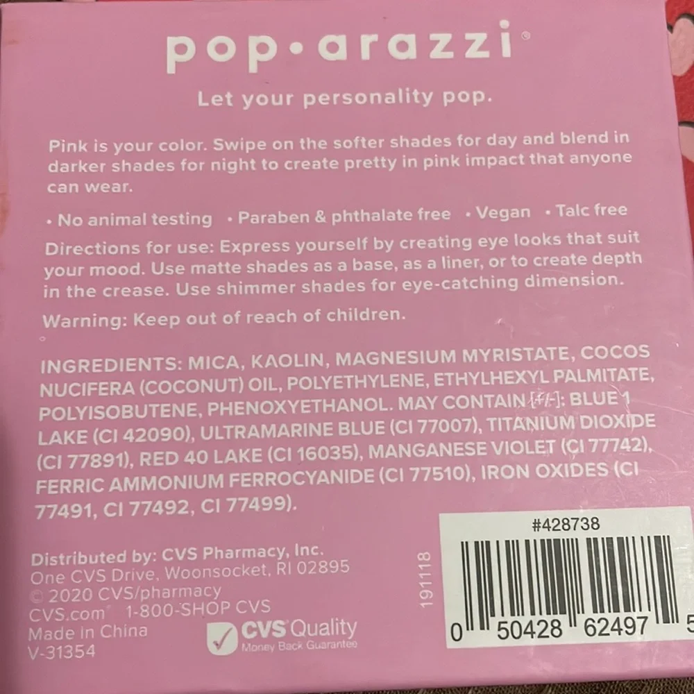 New pop arazzi eyeshadows and bag